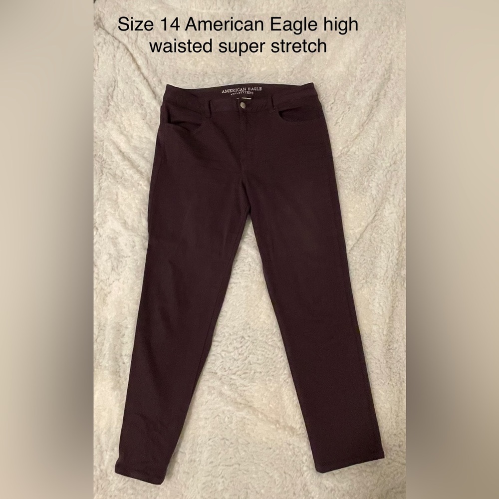🚫SOLD🚫 American Eagle high waisted purple jeggings